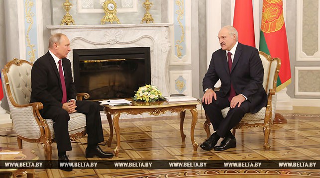 Лукашэнка пагаварыў у Мінску з Пуціным пра футбольную зборную Расіі