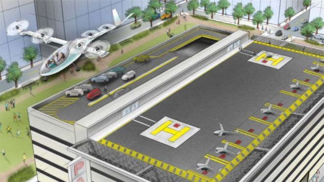 Uber і NASA дамовіліся пра стварэнне сеткі лятаючых таксі