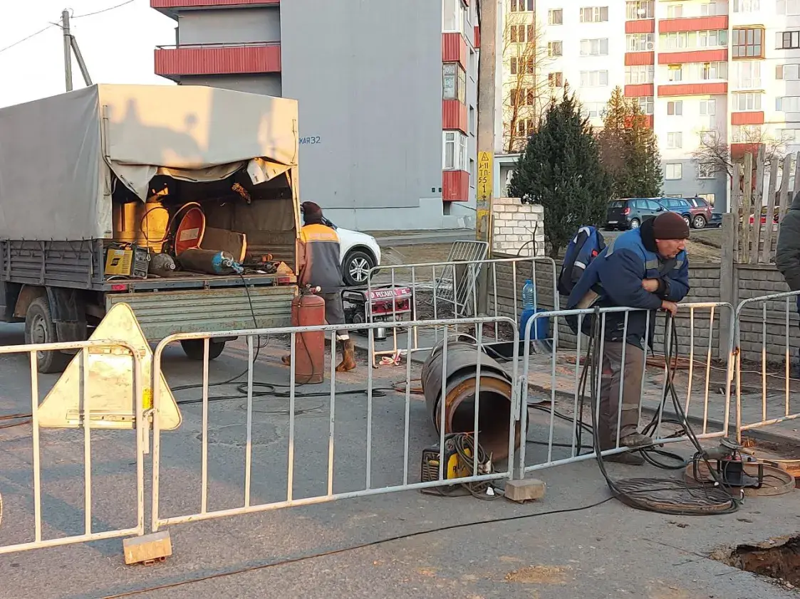 Наступствы аварыі ў Дзяржынску ліквідавалі толькі ўначы