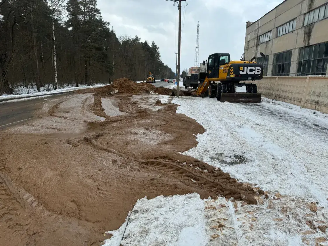 У Беразіно чарговы прарыў вадаправода