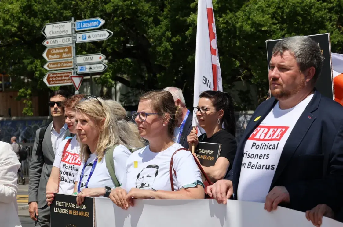 У Жэневе патрабавалі вызвалення прафсаюзных актывістаў у Беларусі