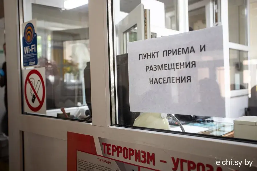 Эвакуацыйныя вучэнні правялі ў вёсцы на мяжы з Украінай 