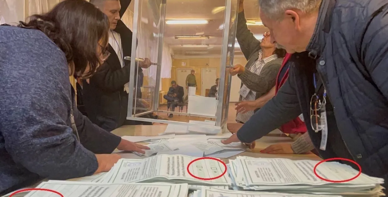 Пустыя бюлетэні на "рэферэндумах" залічваліся "за" / t.me/uniannet
