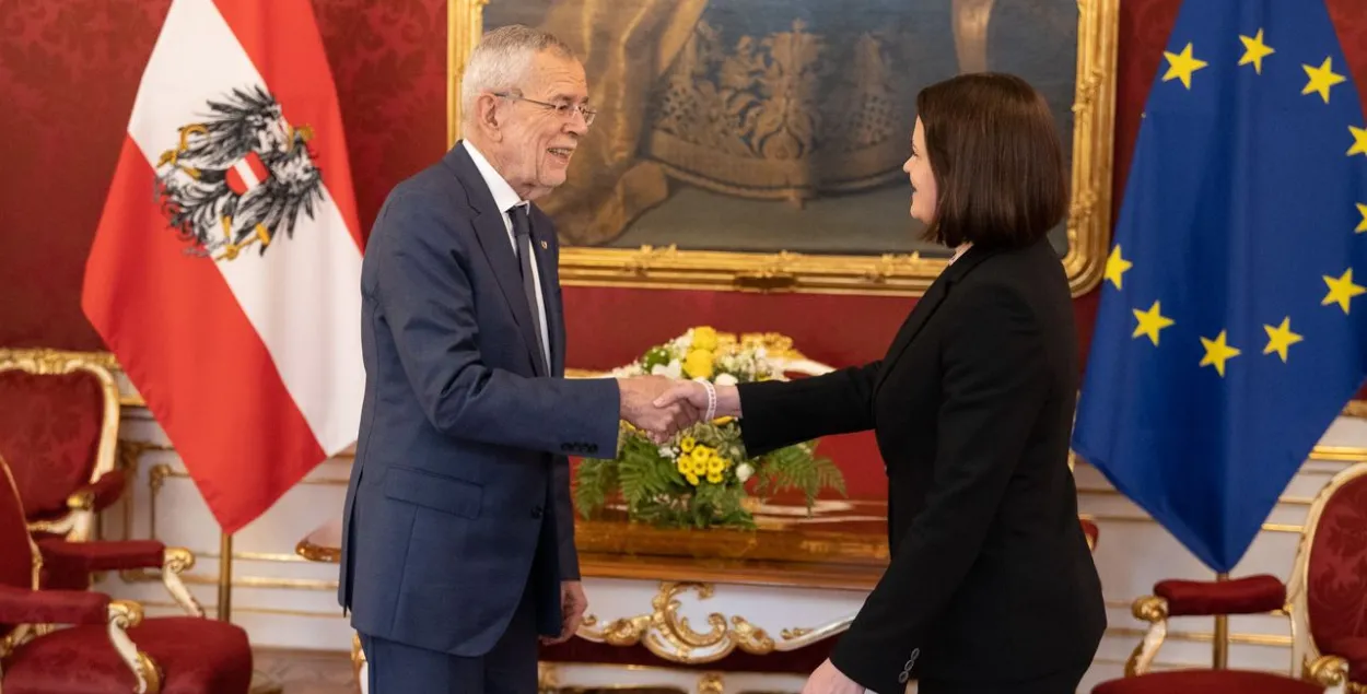 Александр ван дер Беллен и Светлана Тихановская t.me/viacorka/
