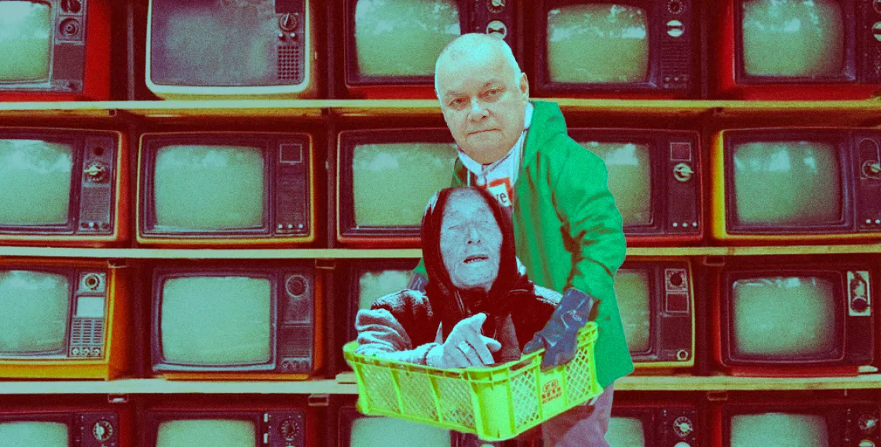 The propagandists regularly "feed" the audience with new "predictions" / collage by Ulad Rubanau, Euroradio
