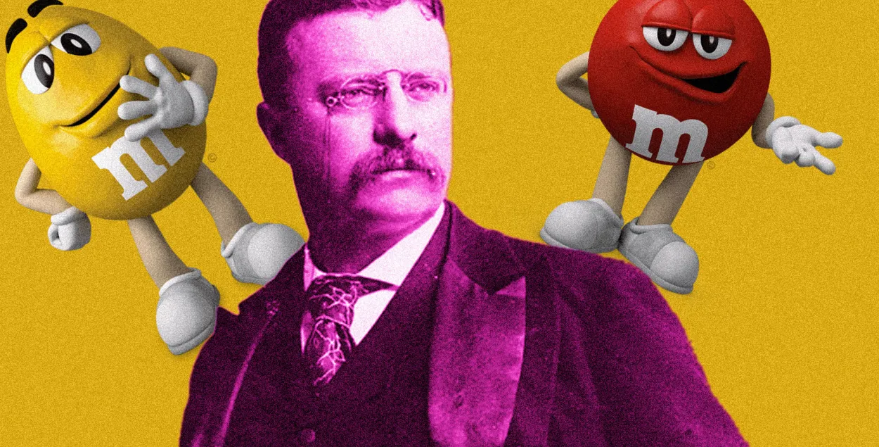 Рузвельт і цукеркі M&amp;M's на калажы / Еўрарадыё
