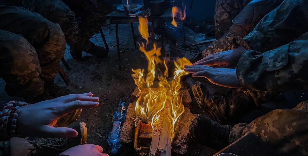 Белорусские бойцы на фронте в Украине / t.me/belwarriors/
