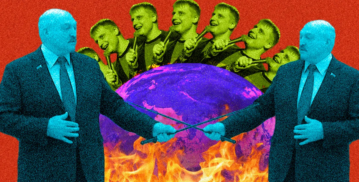 Год быў, мякка кажучы, не самы вясёлы, але без жартаў і мемаў ён нас не пакінуў / калаж Улада Рубанава
