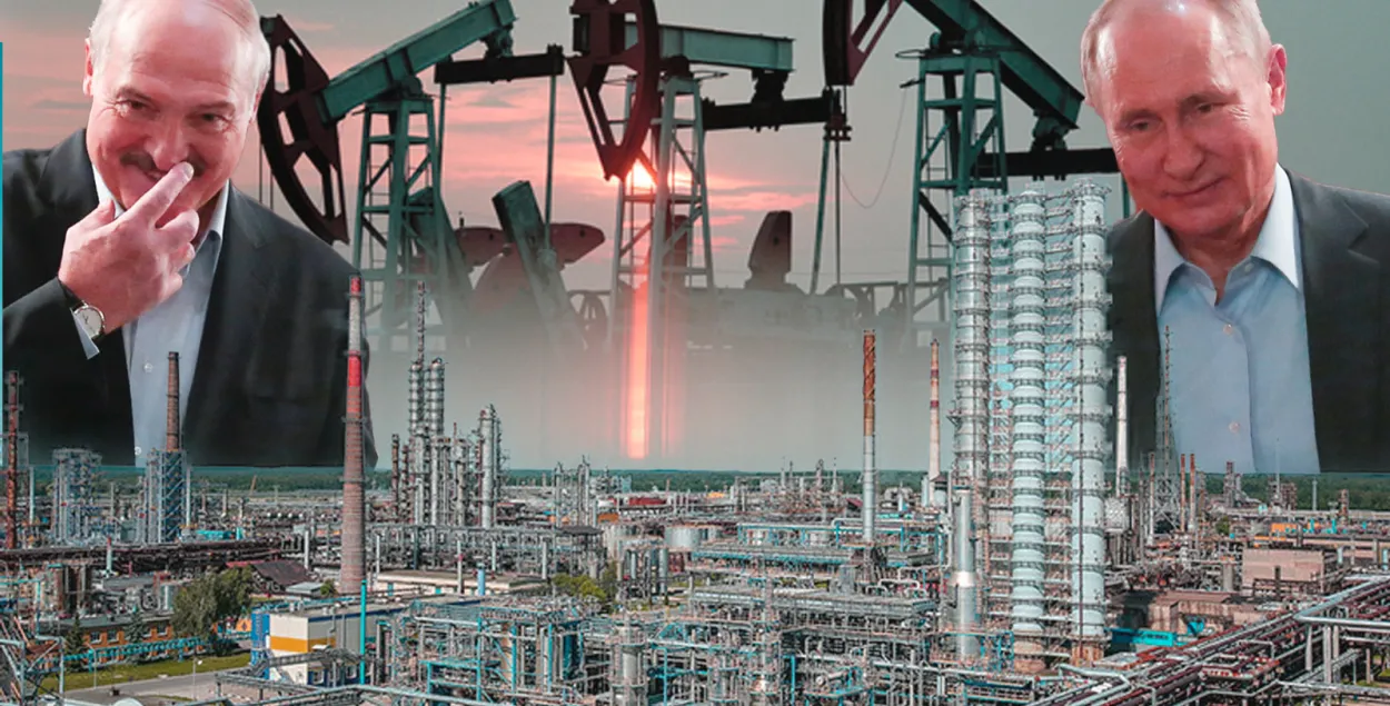 Russia exports oil to Belarus on friendly terms/collage by Ulad Rubanau, Euroradio