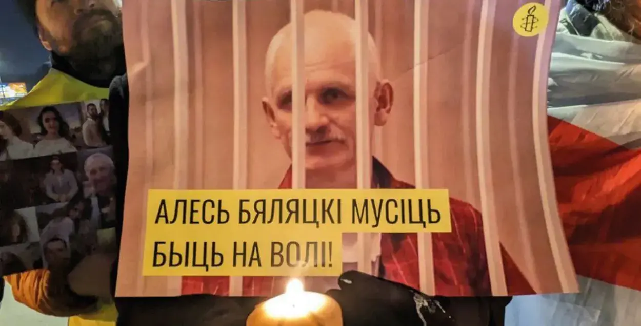 Алесь Беляцкий за решеткой с лета 2021 года / t.me/viasna96/
