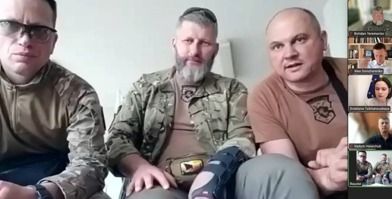 "Каліноўцы" размаўляюць са Святланай Ціханоўскай / t.me/belwarriors/
