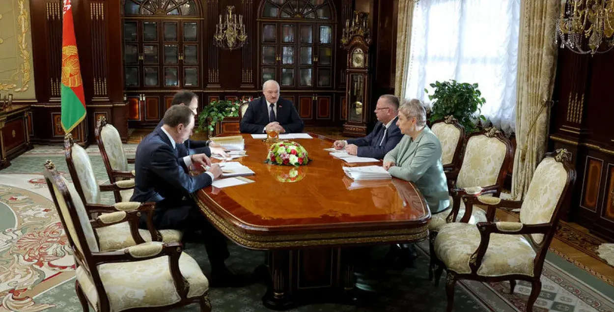 Чиновники докладывают Александру Лукашенко о ситуации в экономике /&nbsp;president.gov.by
