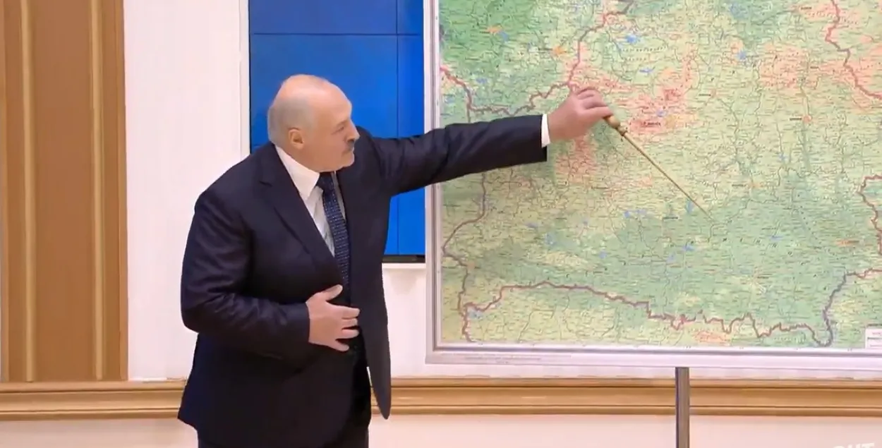 Аляксандр Лукашэнка: адкуль рыхтаваўся напад... / Скрыншот з відэа АНТ
