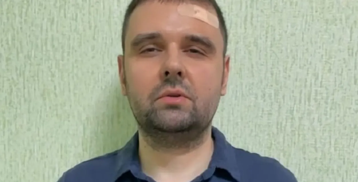 Сяргей Франчук пасля затрымання / spring96.org
