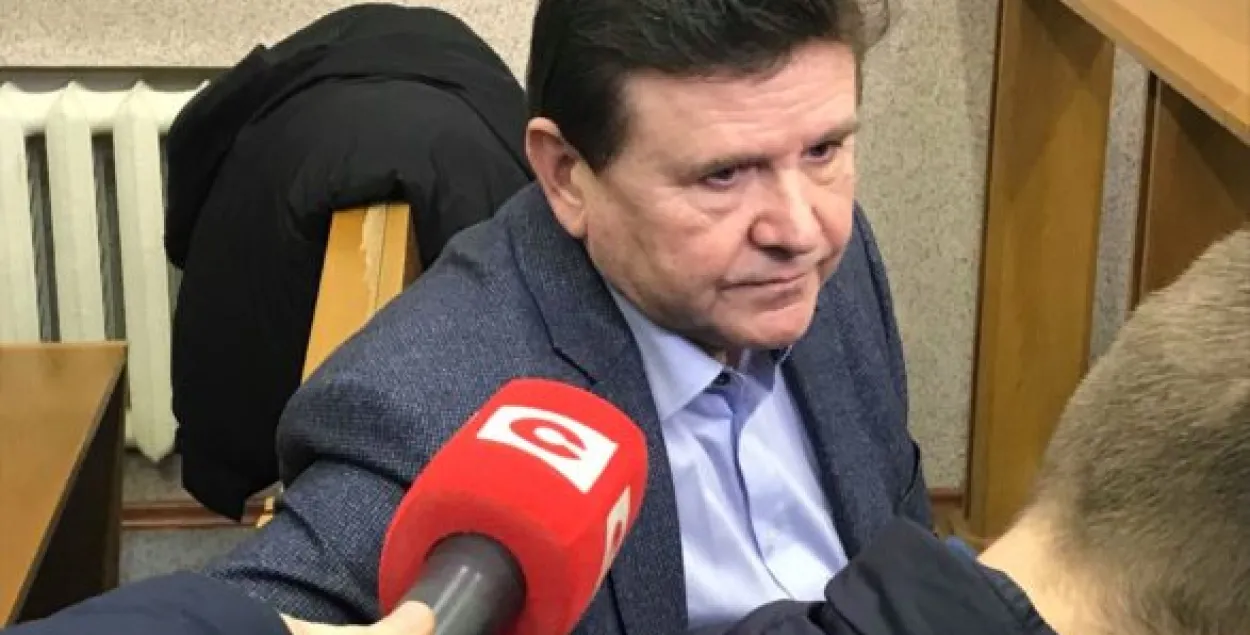 Александр Белецкий во время суда в феврале 2019 г. / "Белсат"​