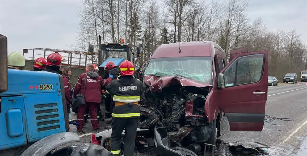 Аварыя пад Бабруйскам / УУС Магілёўскага аблвыканкама
