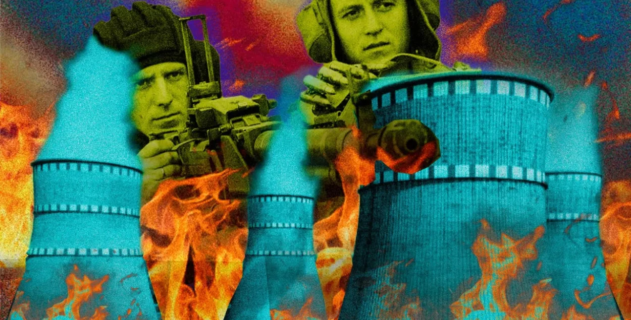 Zaporizhzhya nuclear power plant was designed without military operations in mind / collage by Ulad Rubanau, Euroradio
