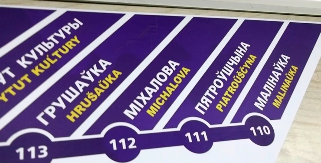 Названия метро на белорусской латинице / adukar.com
