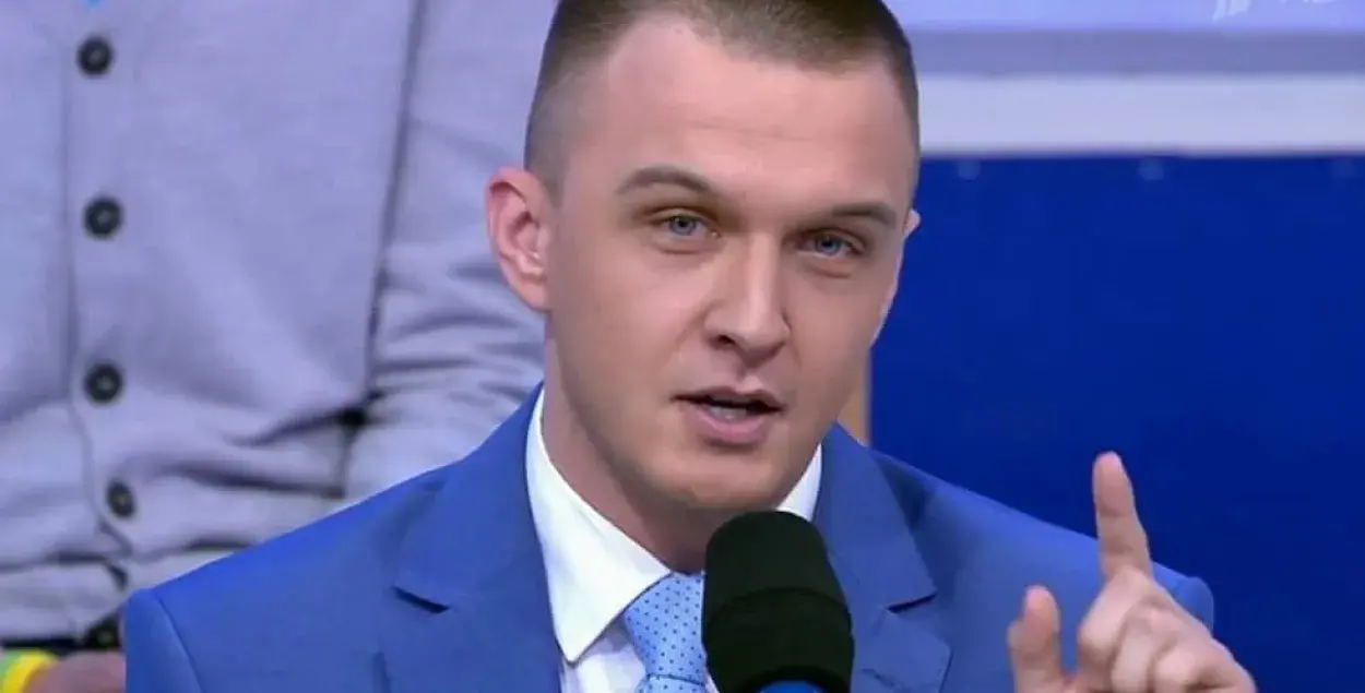 Томаш Мацейчук ў студыі расейскага&nbsp;"Першага канала".