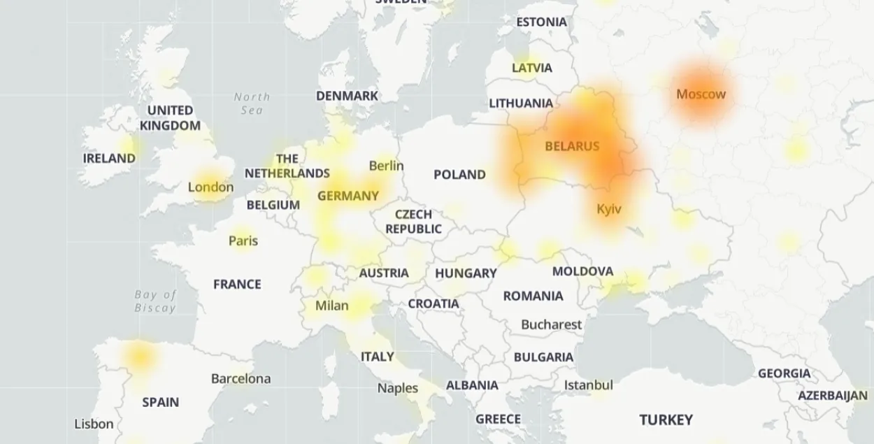 Во время уличных протестов в Беларуси “падает” Telegram