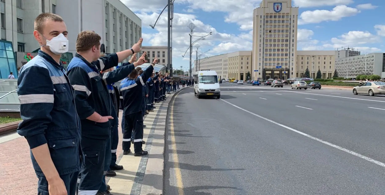 Да пратэстаў далучыліся работнікі мінскага метро