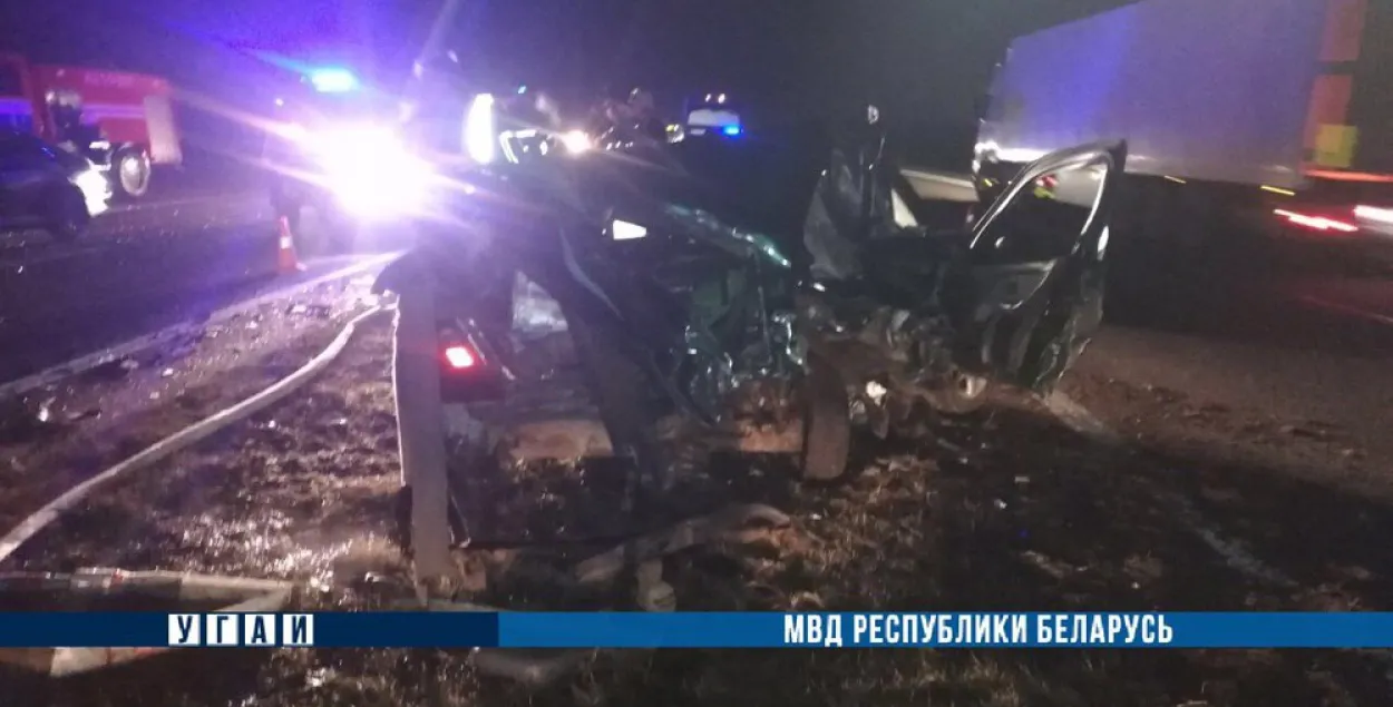 ДТЗ на трасе М1: кіроўца прапусціў паварот і спрабаваў вярнуцца заднім ходам