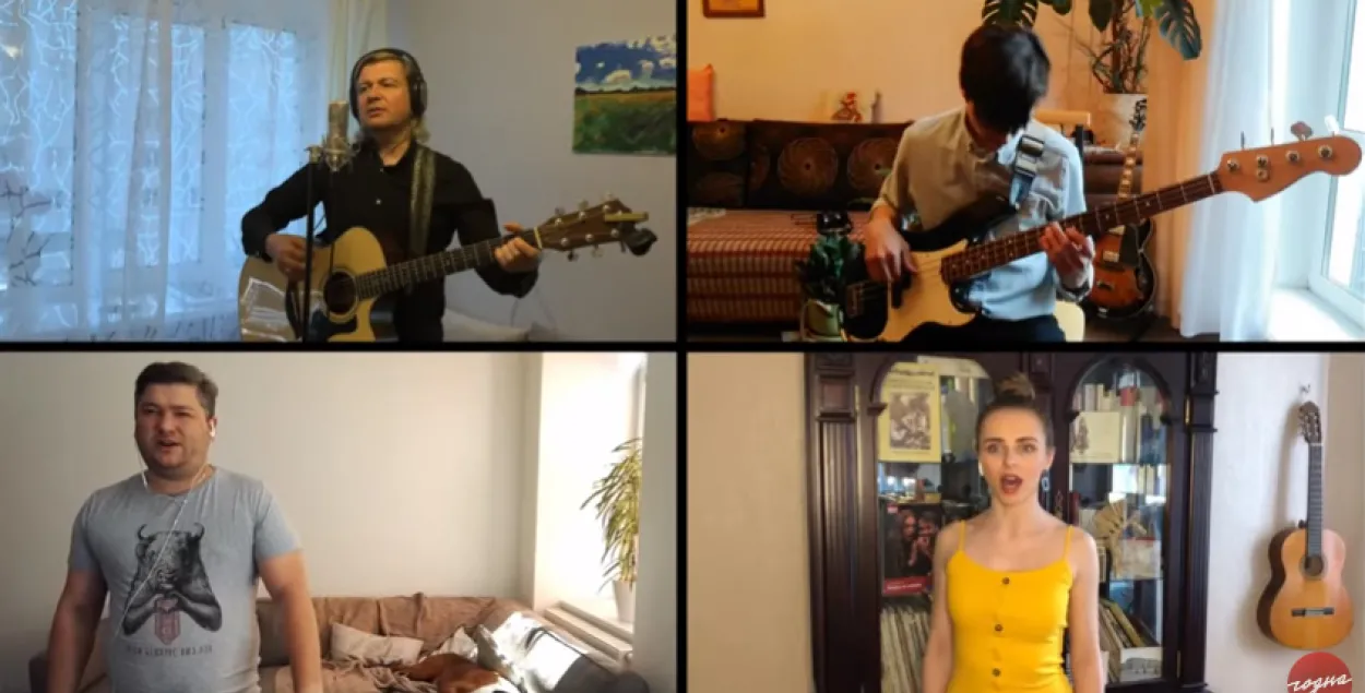Белорусы поют "Паветраны шар" / кадр из видео​