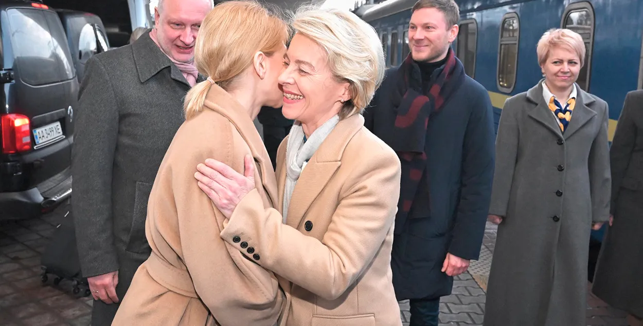 Урсула фон дэр Ляен на кіеўскім вакзале / twitter.com/vonderleyen
