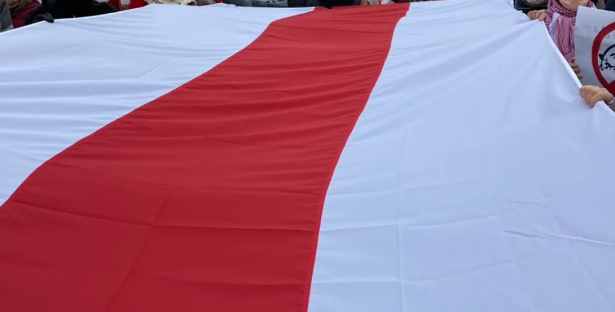 Бело-красно-белый флаг Беларуси
