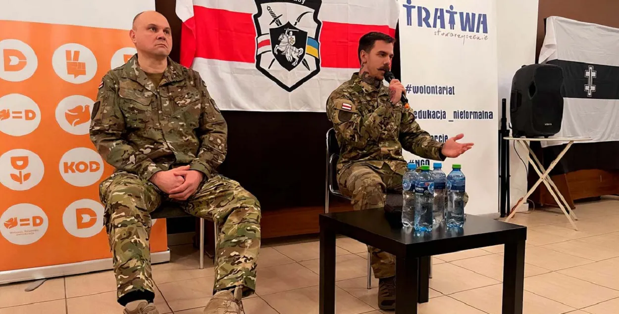 Вадзім Кабанчук і камандзір палка Дзяніс Прохараў ("Кіт")
