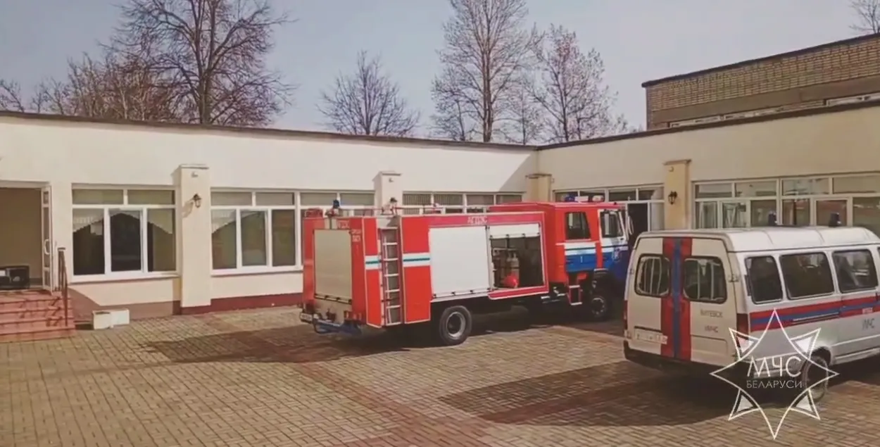 Пажар у аршанскім медкаледжы
