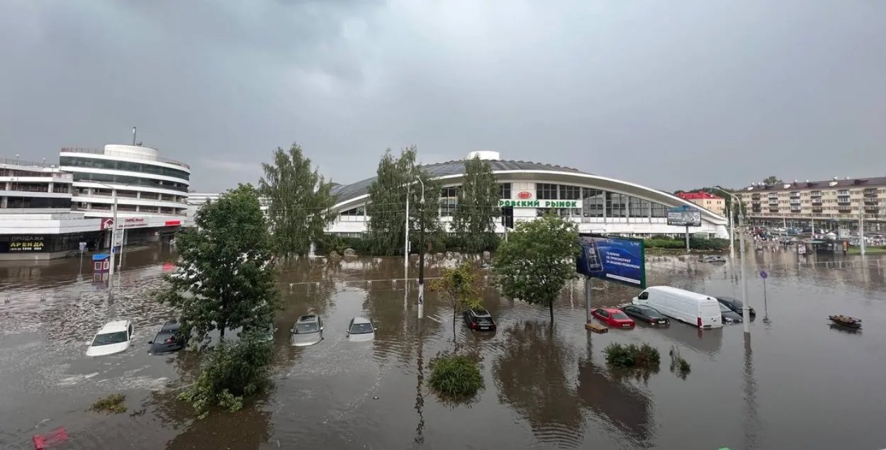 Залева затапіла Камароўскі рынак
