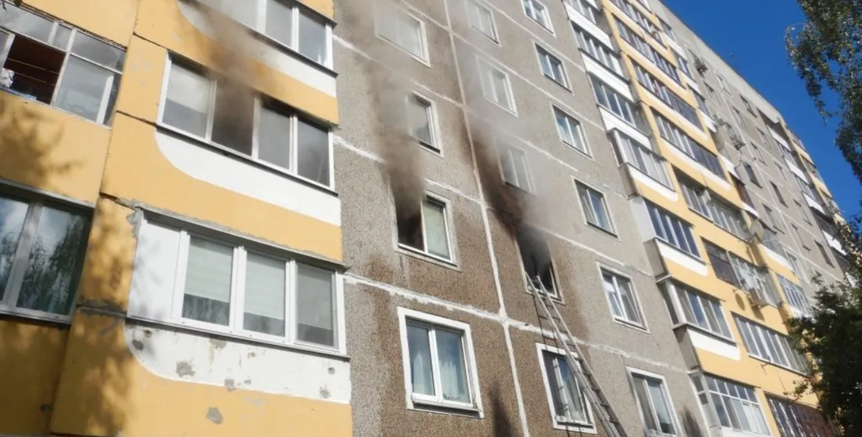 Пажар у магілёўскай кватэры

