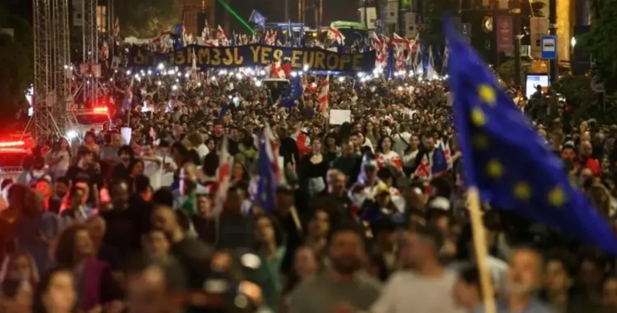 Митинг в Грузии против закона об иноагентах&nbsp;
