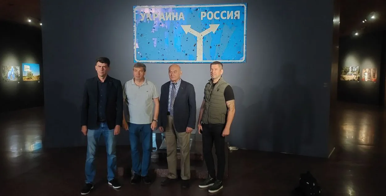 Павел Усаў і Зянон Пазняк у Нацыянальным музеі Украіны
