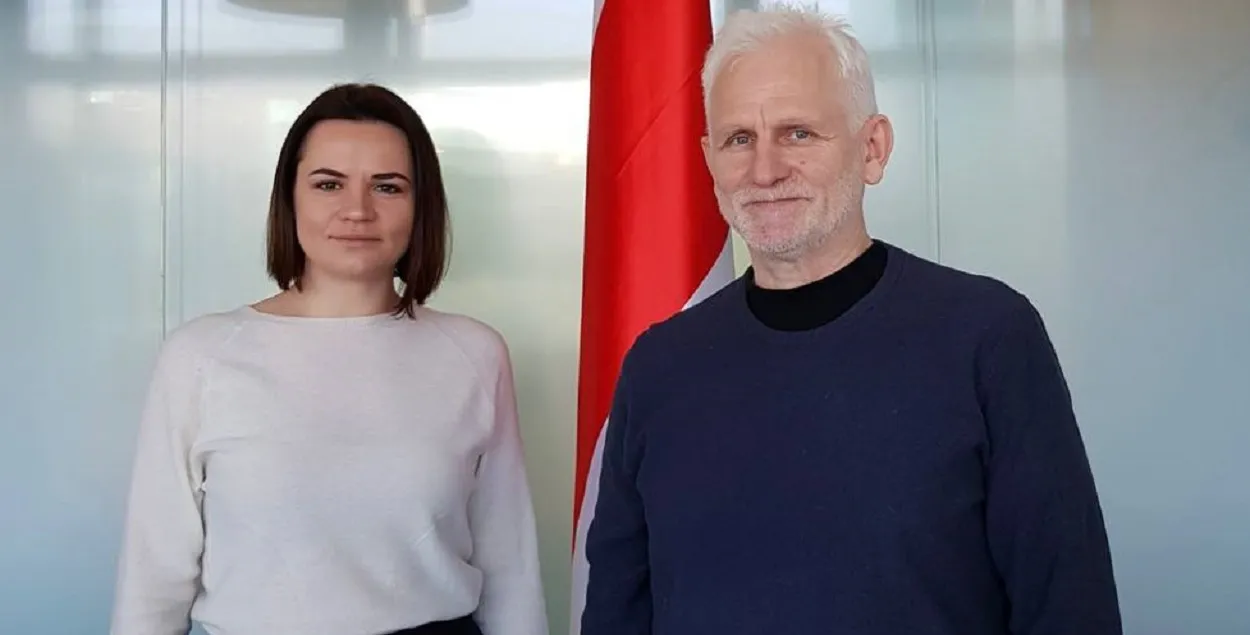 Святлана Ціханоўская і Алесь Бяляцкі
