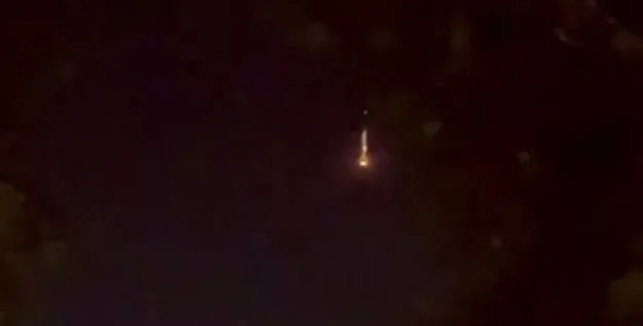 Успышка ў небе над Гомелем
