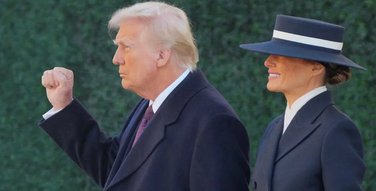 Дональд Трамп з жонкай Меланіяй
