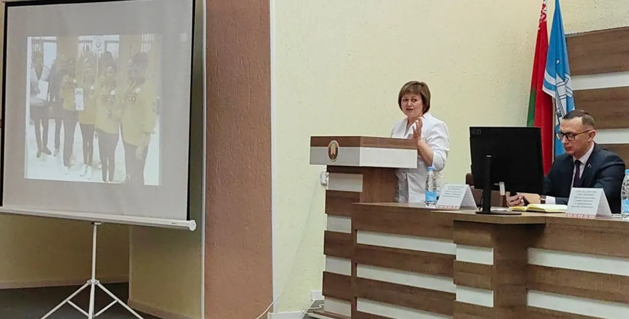 На собрании в ЦРБ в Березе

