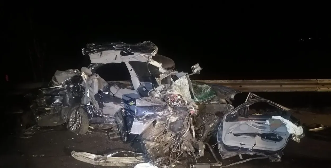 На месте автоаварии
