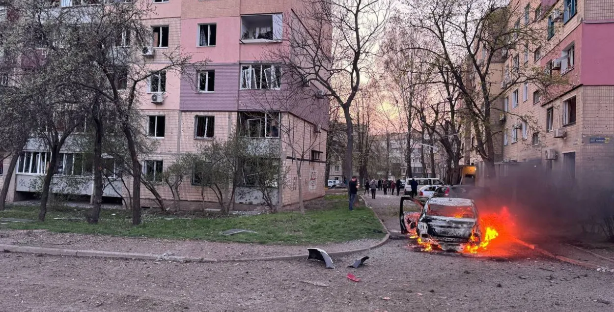 Крывы Рог пасля ракетнага ўдару
