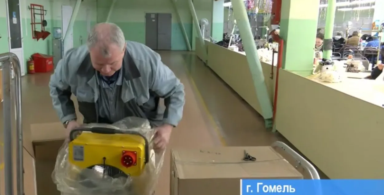 Тепловая пушка на гомельском предприятии
