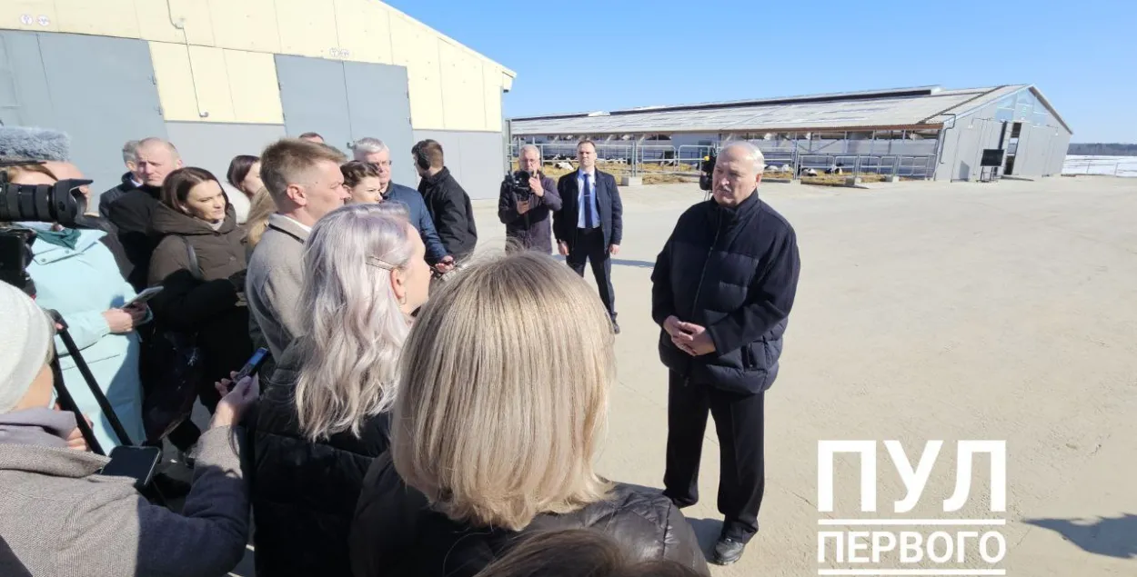 Лукашенко во время поездки на Могилевщину
