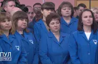 Марина Григорьева на встрече с Лукашенко в Лидском районе / Telegram-канал "Пул Первого"