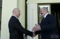 Ukraine's National Security Council Head Olexandr Turchinov and Belarus President Aliaksandr Lukashenka in 2014. Photo: UNIAN