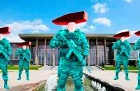 Interior Ministry expects sabotage and prepares for forceful resistance/collage by Ulad Rubanau
