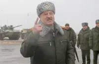 Aliaksandr Lukashenka during military exercises / AP
