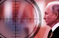 Уладзімір Пуцін пад прыцэлам / Калаж welt.de

