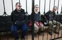 Шон Пінер, Саадун Брагім і Эйдэн Аслін у Данецку ў чэрвені 2022-га / ria.ru

