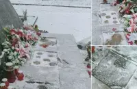 Памятник после прихода вандалов / https://www.facebook.com/mark.zanevskij
